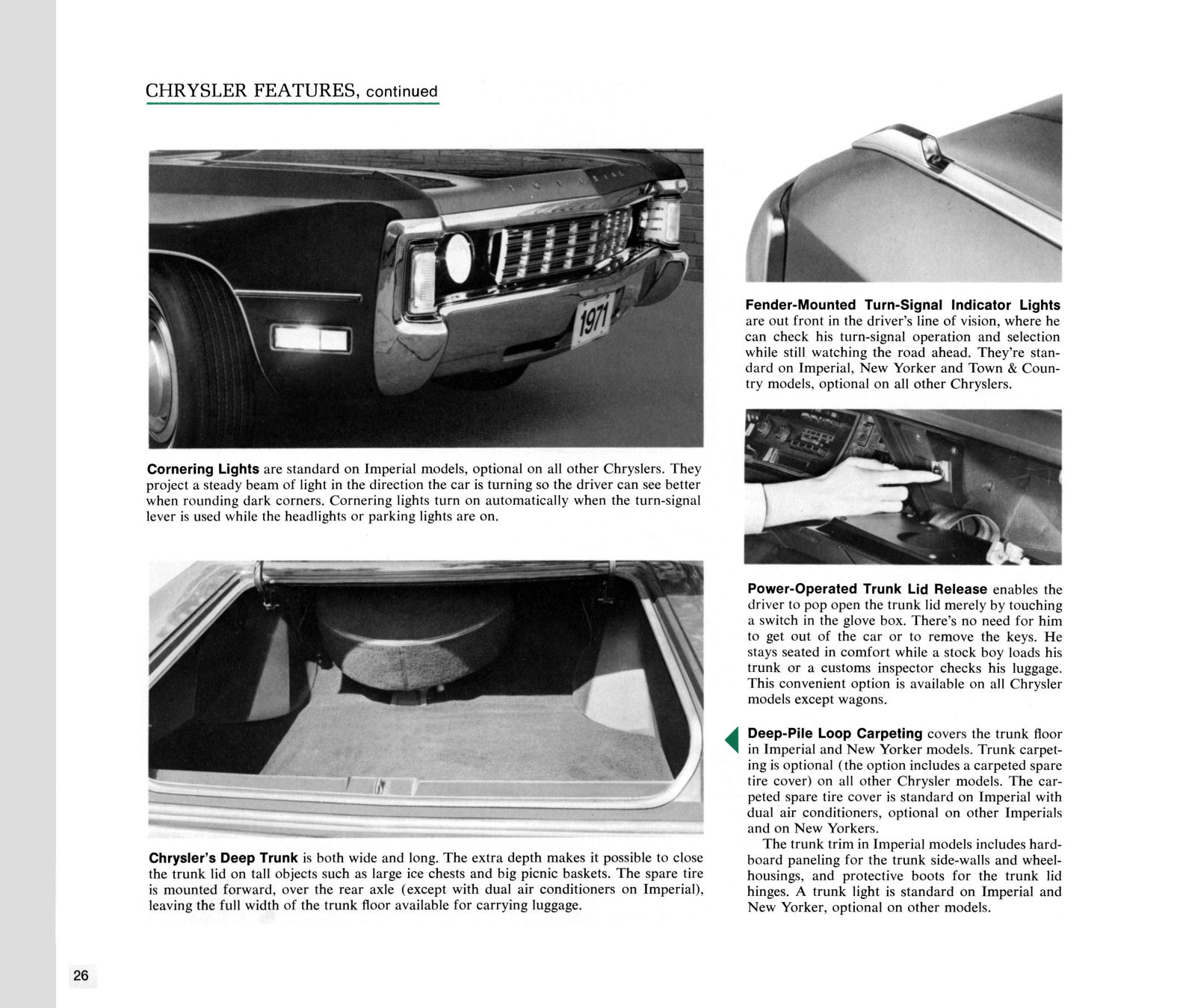 1971 Chrysler Features Brochure Page 34